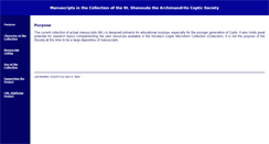 Desktop Screenshot of copticmanuscripts.org