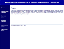 Tablet Screenshot of copticmanuscripts.org